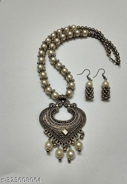 Oxidised silver long chain Clearance