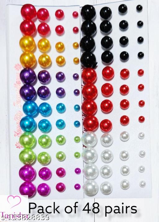Pack of 48 pairs pearl earballs