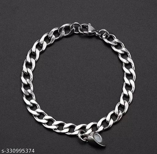 Stainless Steel Chain Couple Bracelet Simple Fashion Heart-shaped Magnet Attracts Men's And Women's Jewelry Set Bracelet 2pcs