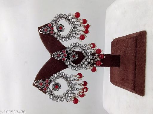 OXODISE-EARRINGS-AND-MAANG-TIKKA-SET-Jewellery-Set