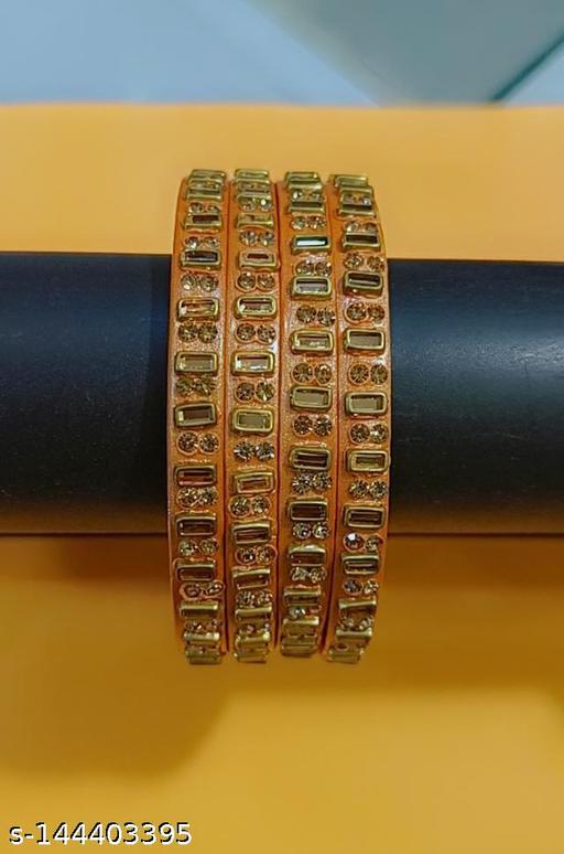Pure Lac Bangles Sinduri Orange Color