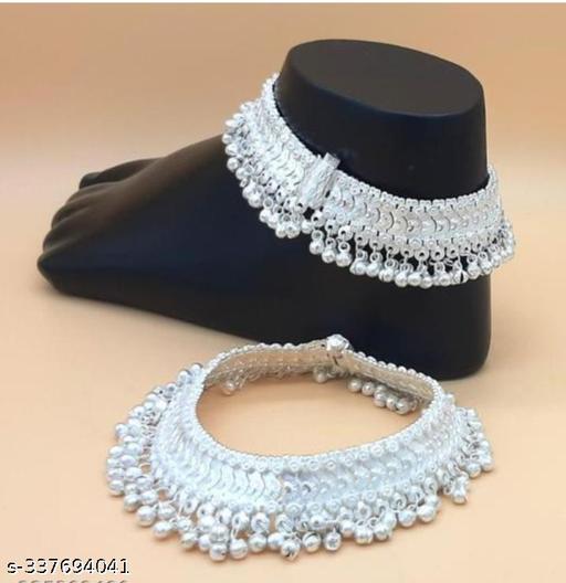 Vikafiya well wishers traditional Anklet ethnic bridal havey ghungroo barefoot lintation set alloy payel for women stylish girls.