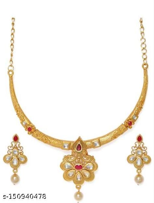 KORD-STORE---Antique-Gold-Plated-Leaf-Design-Jewellery-Set