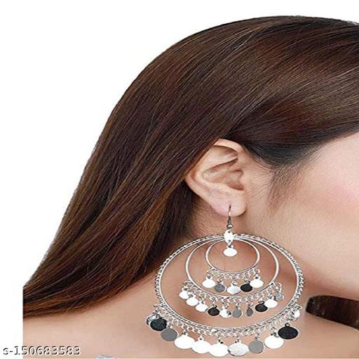 Silver-Chandbali-And-Multi-Earrings-Ring-Combo-Jewellery-Set