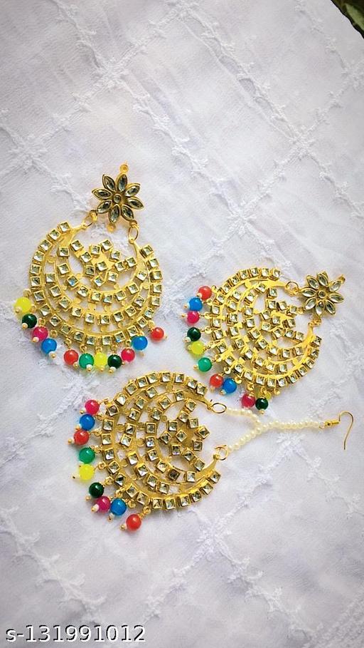 Beautiful-Kundan-Maangtikka-set-with-Earrings