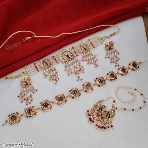 Women's-Shishpatti-+-Necklace-set-+-Nath-Combo-Set.