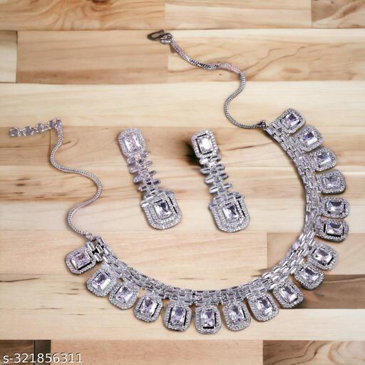 Jewellery-Sparkling-American-Diamond-Collar-Necklace-with-Designer-Jhumka/Jhumki-Earrings