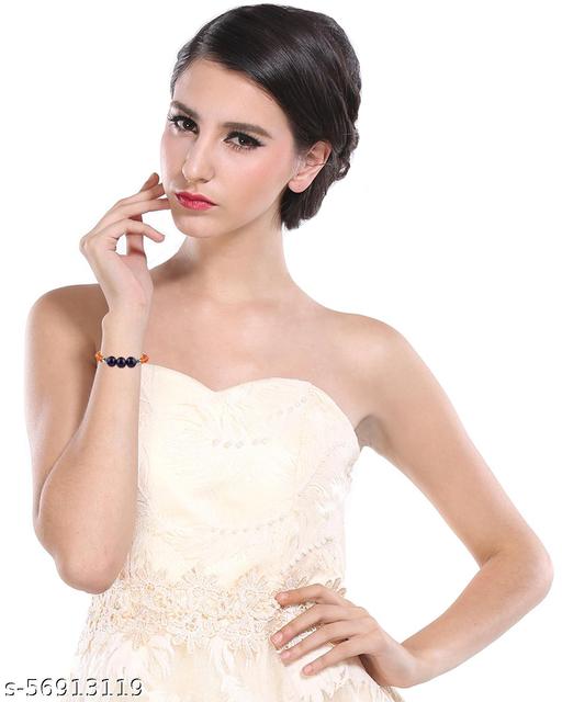 PearlzGallery Jade Gemstone 7.5 Inch Stretchable Bracelet for Girls & Women