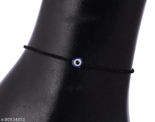 PAMBO TRENDS Adjustable nazariya Evil Eye Black Anklet for Womens