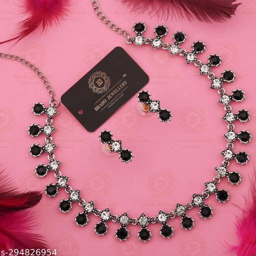 Silver-Diamond-Choker-necklace-For-Women-and-Girls