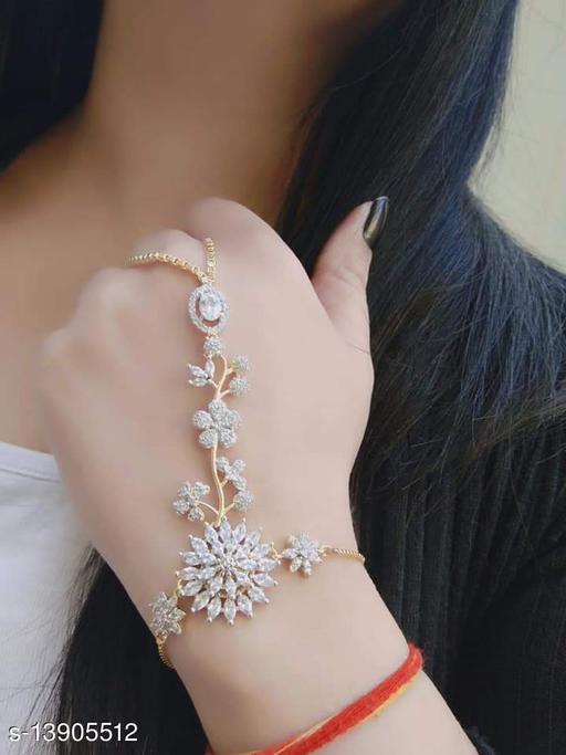 VR Fashion HUB American Diamond Bracelet Ring For Women