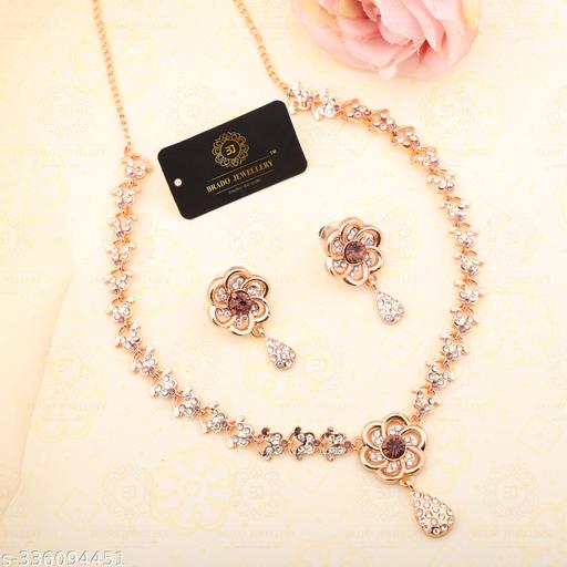 Rose-Gold-Diamond-Necklace-For-Women-And-Girl