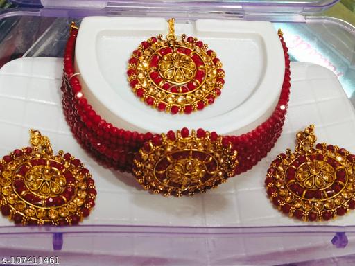 red-moti-chocker-neckless