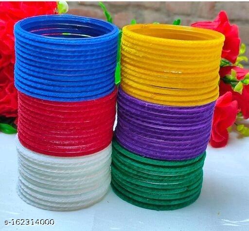 SEEMA ONLINE STORE presents"Meesho Online Shopping-Lowest Prices, Great Quality Velvet Bangles In 6 different Trendy colours for your perfect outfit ( Pack of 72 Bangles)"