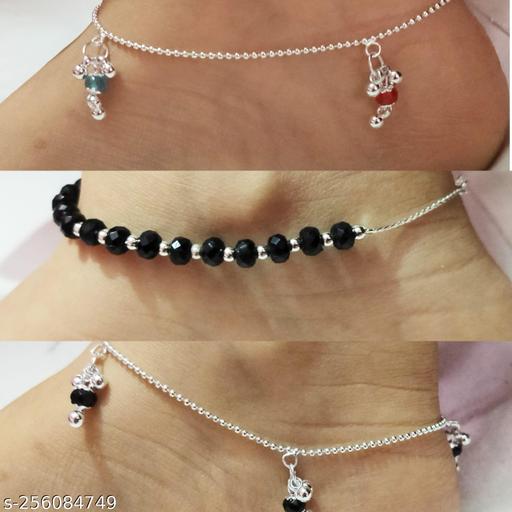 Women and girls Anklets (Pack of 3) Free size