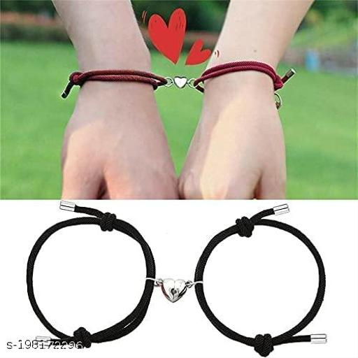 2pcs Magnetic Couple Bracelets for Women Men, Sun and Moon Attraction Matching Bracelet Lover Gifts for Boyfriend Girlfriend Best Friend
