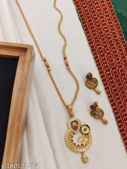 Jeel-Creation-Gold-Plated-Pendant-set-for-Women