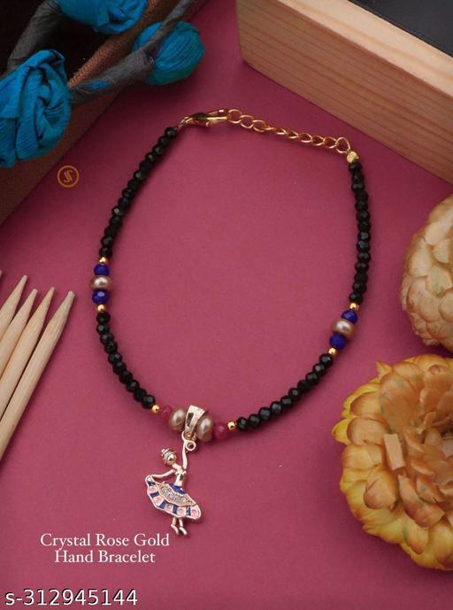 Hand Baslat Design Crystal Rose Gold Dall Design Hand Bracelet – Shefit