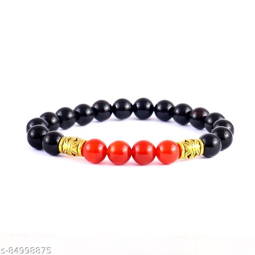 Adjustable Carnelian & Onyx Stone Bracelet