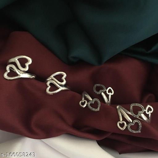 Dhamrol Enterprise Womens 2 Pair Combo OF Toe Rings Latest