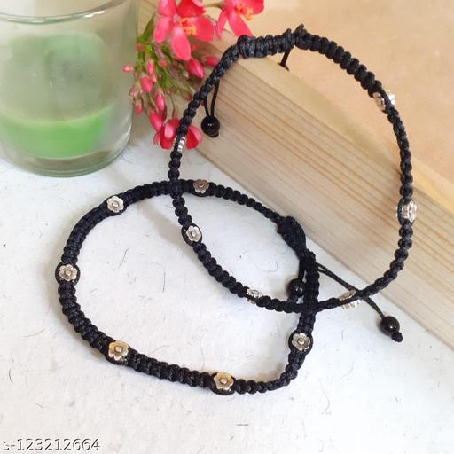 Thread Flower Anklet pair