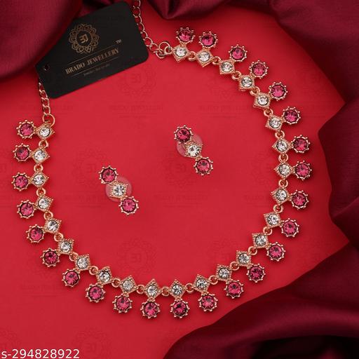 Rose-Gold-Diamond-Choker-necklace-For-Women-and-Girls