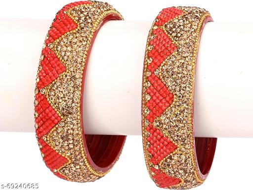 Somil New Designer Combo Of Colorful Glass Bangle/Kada Set_Bridal305