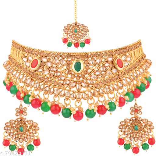 Jewellery-Necklace-Set-Multicolor-Gold-Plated-For-Girls-And-Women