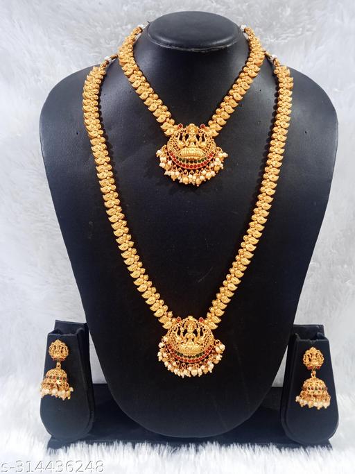 Kush-Enterprise-Alloy-Gold-Plated-Pearls-Haram-and-Earrings