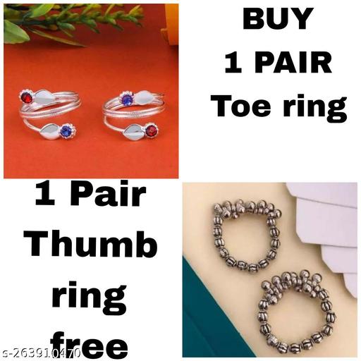 NEW TRENDY OXIDISEDBEAUTIFUL ADJUSTABLE BICHHIYA LOVELY STYLISH TOE RING ALLOY SILVER PLATED TOE RING