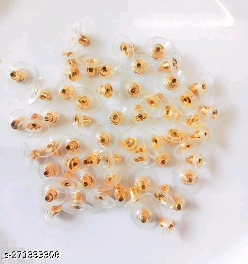Silver And Golden Back Buttons Pack Of 100 [50 Pcs each]
