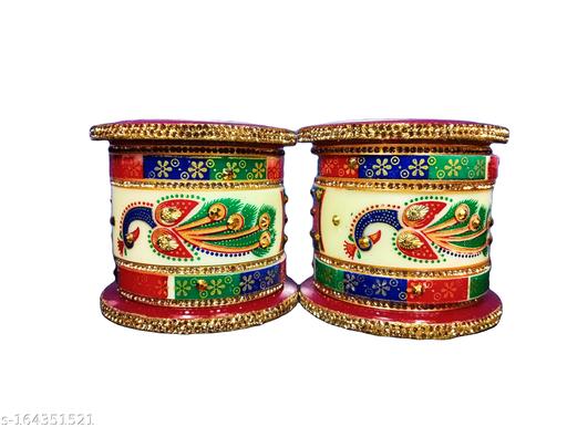 Rajasthani Peacock Chuda Set Bracelet & Bangles
