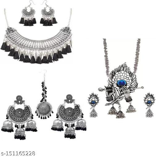 COSMODUST-Oxidised-Silver-Jewel-set--Combo-Pack