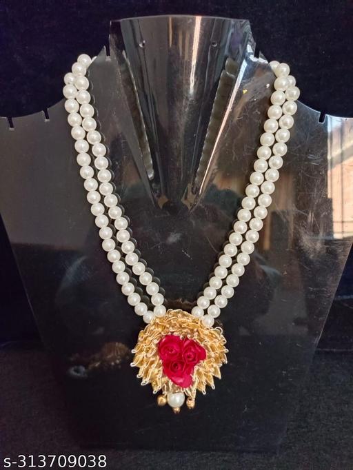 Sanjog-White-Beaded-Jewellery-Set-For-Women