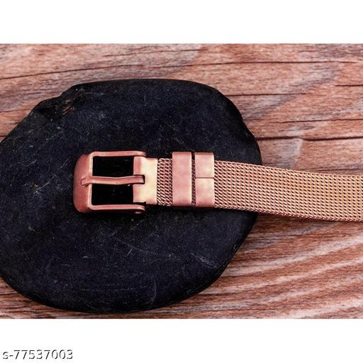 ZIVOM Mesh Belt Buckle Rose Gold Stainless Steel Adjustable Bracelet