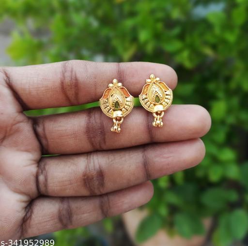 Fancy Women Gold Plated Studs Earring 1 gram gold plated