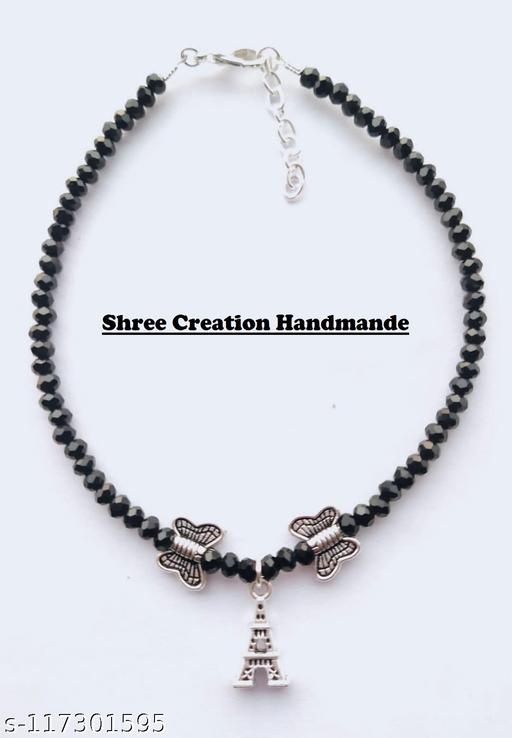 Elffel Tower Pearl Anklet For Girls And Women