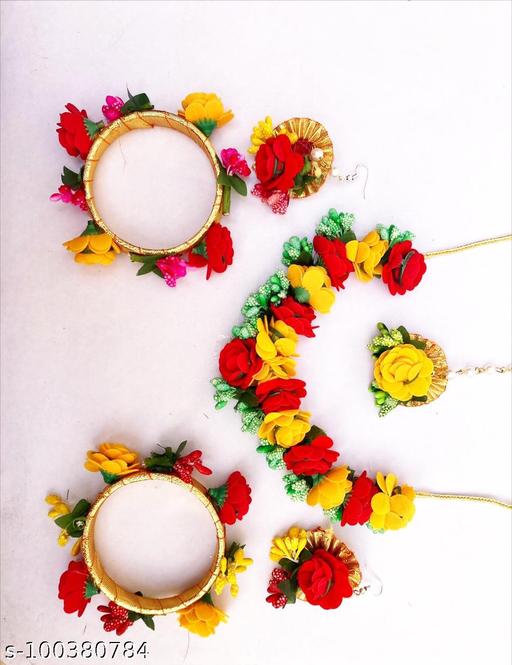 Artificial-flower-jewellery-set-for-haldi-wedding-ceremony