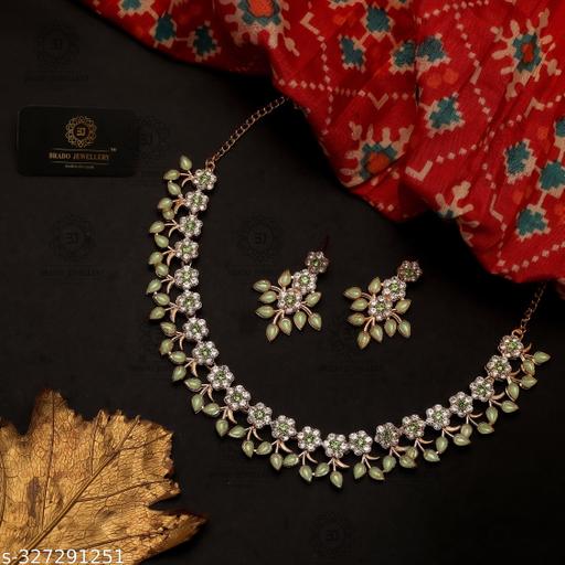 BR-Jewellery-Rose-Gold-Plated-Necklace-Set-with-Sea-Green-Color-Kundan-Earring-Jewellery-Set-for-Women-and-girls