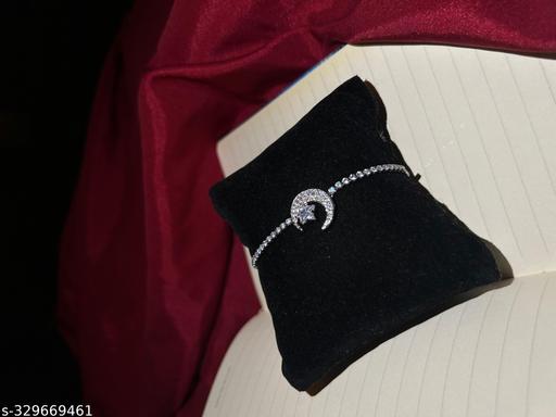 American diamond Moon Star adjustable bracelet