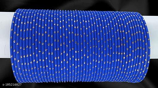 Seetastic Beautiful & Elegant Golden Zari Dot Pattern Designer & Glossy Metal Bangles Set for Women and Girls - (Pack of 48 Bangles) _Available in..