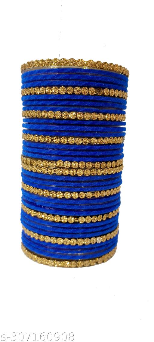 Trendy Velvet 3Set Glass bangles Pack of (34)