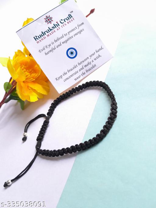 (Pack of 1) Evil eye Najariya Black Thread hand Made Bracelet for Women Men Boys Girls, Black Women Black nazariya nazar battu black thread Bracelets for Protection and Luck, Friendship Couples Bracelets Black thread Bracelet for Women and Girls