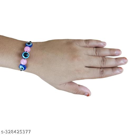 Multi standards hand made evil eye and glass beadsbracelete for women and girl