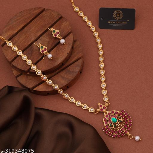 DR-FASHION-Brass-Gold-Plated-Pearl-Necklace-Set-For-Women-And-Girl