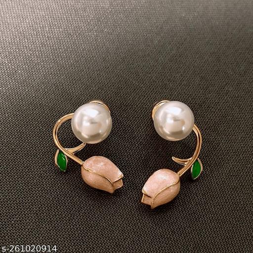 PolluxCraft Floral Leaf Studs Multicolour Earring for Women and Girls