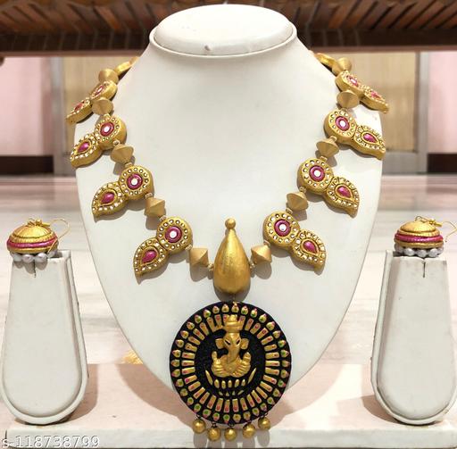 Handmade-Terracotta(Clay-Work)-Jewelry-Set