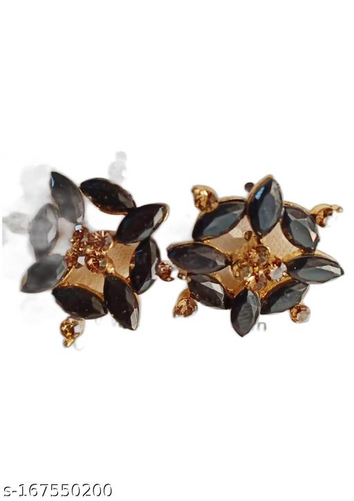 Small Black TopasEarrings & Studs