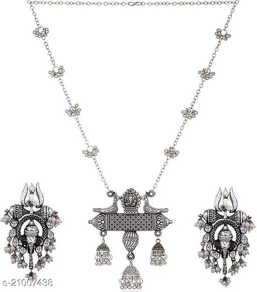 PRASUB-fancy-Designer-Silver-Ganesha-Jewellery-Set