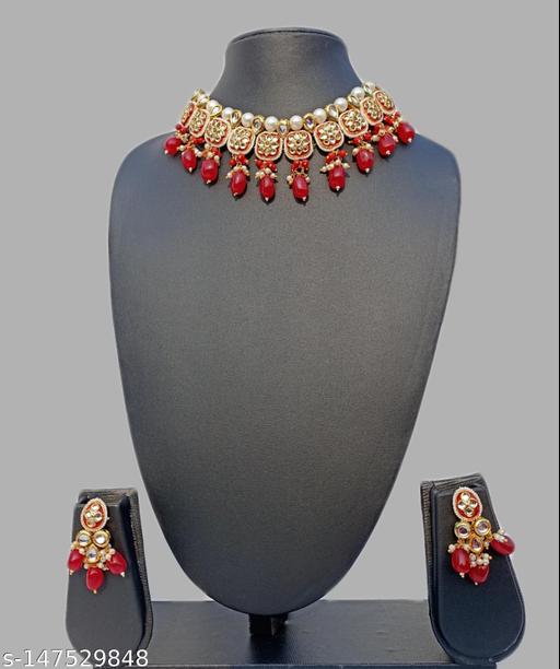 Stylish-red-colour-kundan-wedding-style-necklace-with-earrings-for-girls-and-women